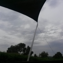 BBQ at a mates house... cool ideal for raising a sail shade when you have no post.